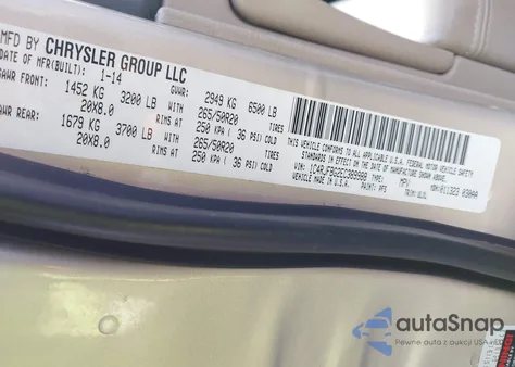 2014 Jeep Grand Cherokee Limited z USA, uszkodzony, nr VIN 1C4RJFBG2EC389988